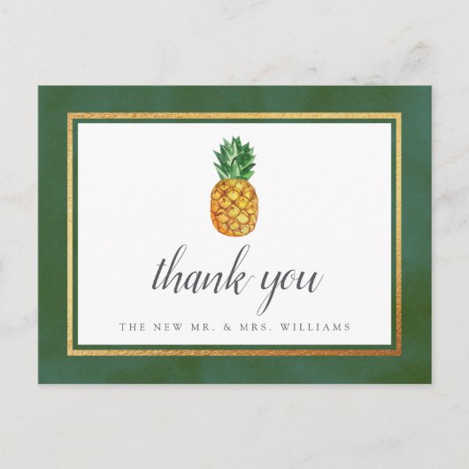 Het Collectie van de Tropische ananasbruiloft Aankondigingskaart (Voorkant)