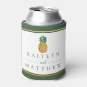 Het Collectie van de Tropische ananasbruiloft Blikjeskoeler (Blikje Voorkant)