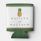 Het Collectie van de Tropische ananasbruiloft Blikjeskoeler (Achterkant)