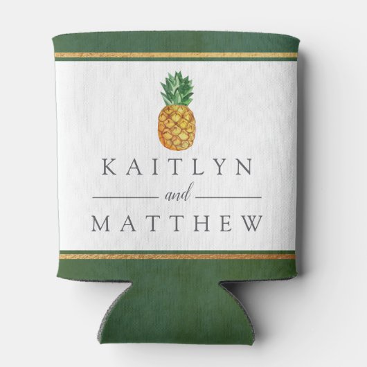Het Collectie van de Tropische ananasbruiloft Blikjeskoeler (Achterkant)