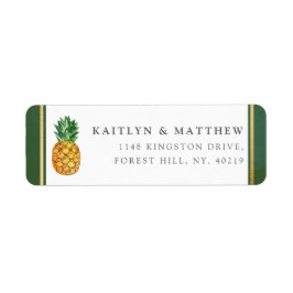 Het Collectie van de Tropische ananasbruiloft Etiket