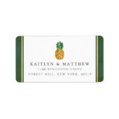 Het Collectie van de Tropische ananasbruiloft Etiket (Voorkant)