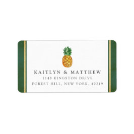 Het Collectie van de Tropische ananasbruiloft Etiket