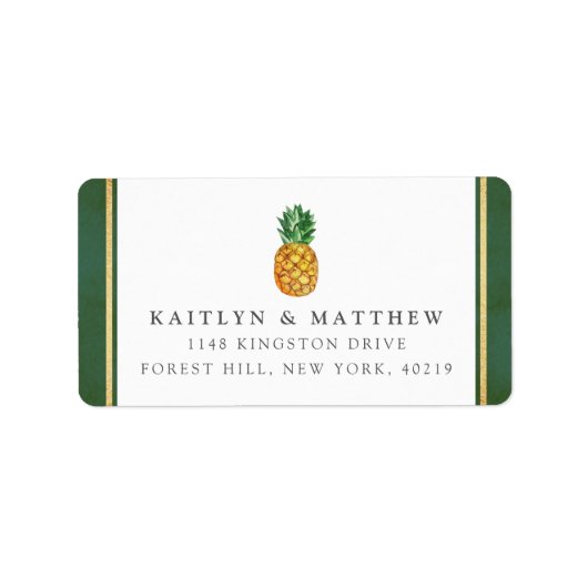 Het Collectie van de Tropische ananasbruiloft Etiket (Voorkant)
