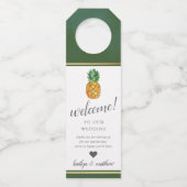 Het Collectie van de Tropische ananasbruiloft Flessenhanger (Voorkant)