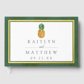 Het Collectie van de Tropische ananasbruiloft Gastenboek (Voorkant)