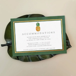 Het Collectie van de Tropische ananasbruiloft Informatiekaartje