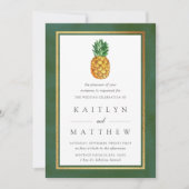 Het Collectie van de Tropische ananasbruiloft Kaart (Voorkant)