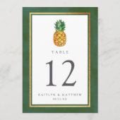 Het Collectie van de Tropische ananasbruiloft Kaart (Achterkant)