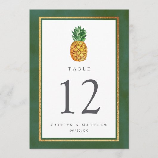 Het Collectie van de Tropische ananasbruiloft Kaart (Voorkant)