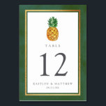Het Collectie van de Tropische ananasbruiloft Kaart<br><div class="desc">Viel in stijl met deze stijlvolle en zeer trendy trouwlijstnummerkaarten. Dit ontwerp is gemakkelijk te personaliseren met uw speciale gebeurtenisformulering en uw gasten zullen enthousiast zijn wanneer zij deze geweldige tabelnummers zien. *** HOE MOET U BESTELLEN *** Gelieve elke tabelnummerkaart aan te passen en toe te voegen aan uw karretje,...</div>