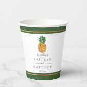 Het Collectie van de Tropische ananasbruiloft Papieren Bekers (Voorkant)