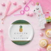 Het Collectie van de Tropische ananasbruiloft Papieren Bordje (Feest)