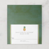 Het Collectie van de Tropische ananasbruiloft Plaatskaartje (Buitenkant ongevouwen)