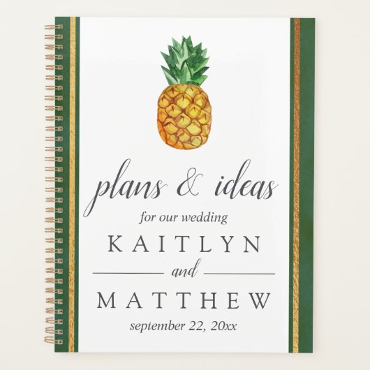 Het Collectie van de Tropische ananasbruiloft Planner (Voorkant)