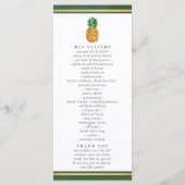 Het Collectie van de Tropische ananasbruiloft Programmakaart (Achterkant)