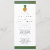 Het Collectie van de Tropische ananasbruiloft Programmakaart (Voorkant)