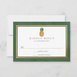 Het Collectie van de Tropische ananasbruiloft RSVP Kaartje