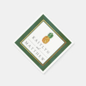 Het Collectie van de Tropische ananasbruiloft Servet (Hoek)