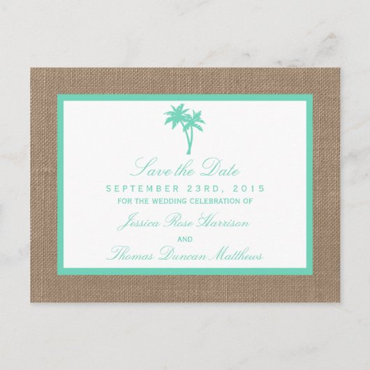 Het Collectie van de Tropische palmboom Aankondigingskaart (Voorkant)