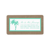 Het Collectie van de Tropische palmboom Etiket (Voorkant)