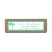 Het Collectie van de Tropische palmboom Etiket (Voorkant)