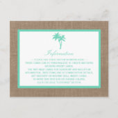 Het Collectie van de Tropische palmboom Informatiekaartje (Voorkant)