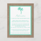 Het Collectie van de Tropische palmboom Informatiekaartje (Voorkant)