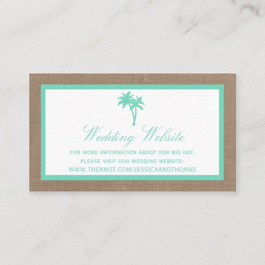 Het Collectie van de Tropische palmboom Informatiekaartje (Voorkant)