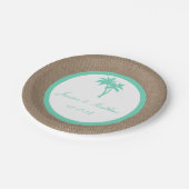 Het Collectie van de Tropische palmboom Papieren Bordje (Gekanteld)