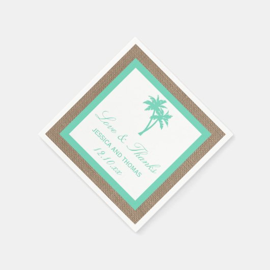 Het Collectie van de Tropische palmboom Servetten (Hoek)