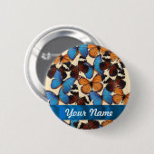 Het collectie van de vlinder ronde button 5,7 cm (Voorkant /achterkant)