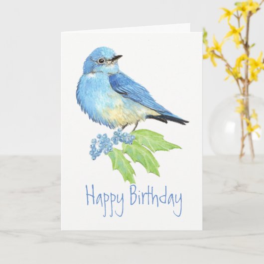 Het Collectie van de Vogel van de Waterverf van de Kaart (Gele Bloem)