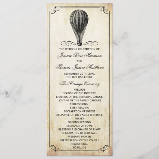 Het  Collectie van de Weg van de Ballon Programmakaart (Voorkant)