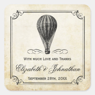 Het  Collectie van de Weg van de Ballon Vierkante Sticker