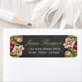 Het Collectie van Floral Chalkboard Wedding Etiket (Insitu)