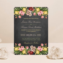 Het  Collectie van Floral Chalkboard Wedding