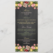Het Collectie van Floral Chalkboard Wedding Menu (Voorkant)
