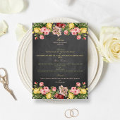 Het Collectie van Floral Chalkboard Wedding Menu