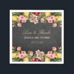 Het  Collectie van Floral Chalkboard Wedding Servet<br><div class="desc">Het  bloemenkrijtbord bruiloft collectie is een prachtig ontwerp met mooie  stijl bloemen op een krijtbord effect achtergrond. Deze servetten kunnen worden gepersonaliseerd voor uw speciale gelegenheid en zou het perfecte item zijn voor elke bruiloft,  vrijgezellenfeest,  verlovingsfeest,  verjaardagsfeestje en nog veel meer.</div>