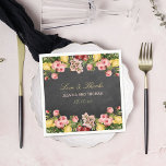 Het  Collectie van Floral Chalkboard Wedding Servet<br><div class="desc">Het  bloemenkrijtbord bruiloft collectie is een prachtig ontwerp met mooie  stijl bloemen op een krijtbord effect achtergrond. Deze servetten kunnen worden gepersonaliseerd voor uw speciale gelegenheid en zou het perfecte item zijn voor elke bruiloft,  vrijgezellenfeest,  verlovingsfeest,  verjaardagsfeestje en nog veel meer.</div>