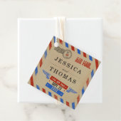 Het  Collectie van het Airmail Wedding Bedankjes Labels (In situ)