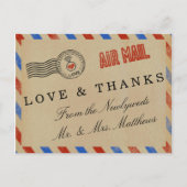 Het  Collectie van het Airmail Wedding Briefkaart (Voorkant)