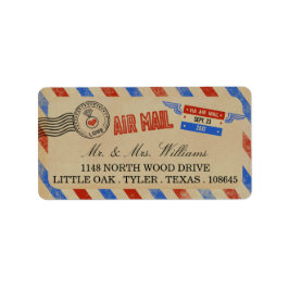 Het  Collectie van het Airmail Wedding Etiket