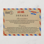 Het  Collectie van het Airmail Wedding Informatiekaartje (Voorkant)