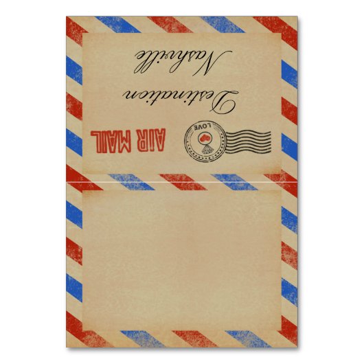 Het  Collectie van het Airmail Wedding Kaart (Achterkant)