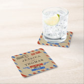 Het Collectie van het Airmail Wedding Kartonnen Onderzetters (Insitu)