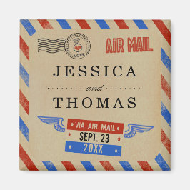 Het  Collectie van het Airmail Wedding Magneet