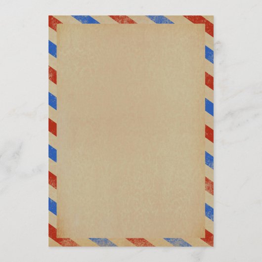 Het  Collectie van het Airmail Wedding Menu (Achterkant)