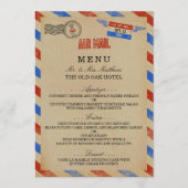 Het  Collectie van het Airmail Wedding Menu (Voorkant)